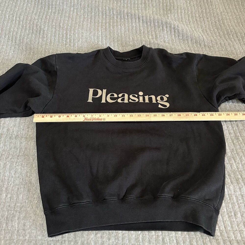Harry Styles Pleasing Black Logo Graphic Print Crewneck Sweatshirt Medium - Picture 2 of 6
